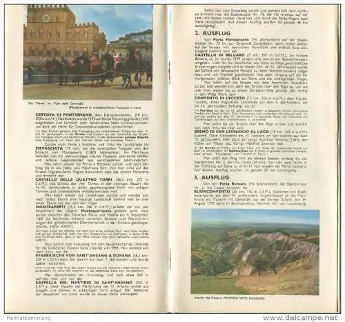 Siena 1961 - Faltblatt mit 21 Abbildungen - Reliefkarte