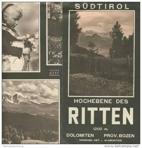 Altipiano del Renon - Ritten - Faltblatt mit 9 Abbildungen - Verkehrs-Amt Klobenstein