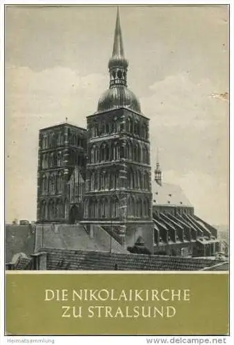 Stralsund 1962 - Die Nikolaikirche - Das christliche Denkmal Heft 59 - 32 Seiten mit 23 Abbildungen