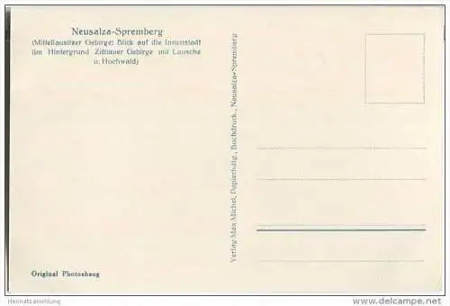 Neusalza-Spremberg - Blick auf die Innenstadt - Foto-AK
