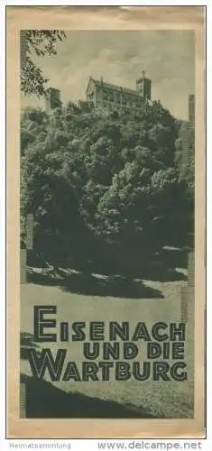 Eisenach und die Wartburg 30er Jahre - Faltblatt mit 12 Abbildungen