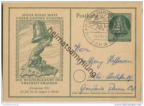 Postkarte Berlin P 25 - Ersttags-Sonderstempel - ohne Text gelaufen