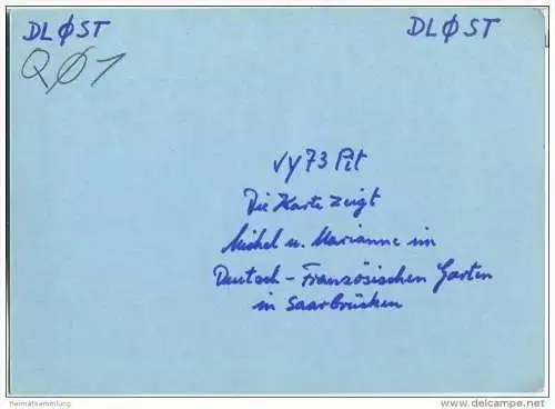 QSL - QTH - Funkkarte - DL8HZ - Gersweiler (Saar) - 1969