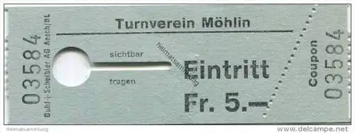 Schweiz - Aargau - Turnverein Möhlin - Eintrittskarte