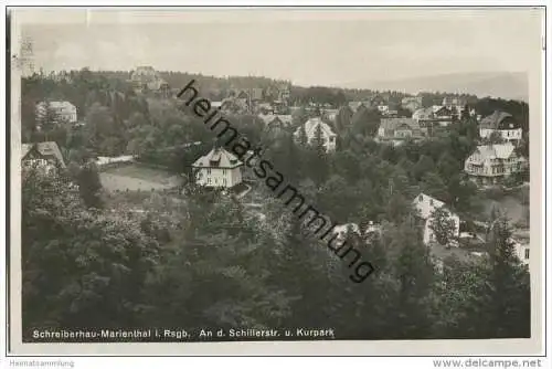 Szklarska Poreba - Schreiberhau-Mariental - Schillerstrasse - Kurpark - Foto-AK