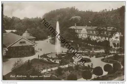 Kudowa-Zdroj - Bad Kudowa - Kurplatz - Schloss - Foto-AK