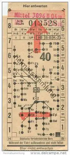 Schweiz - Städtische Verkehrsbetriebe Bern - Fahrschein