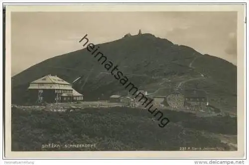 Krkonose Snezka - Schneekoppe - Riesengebirge - Baude - Foto-AK