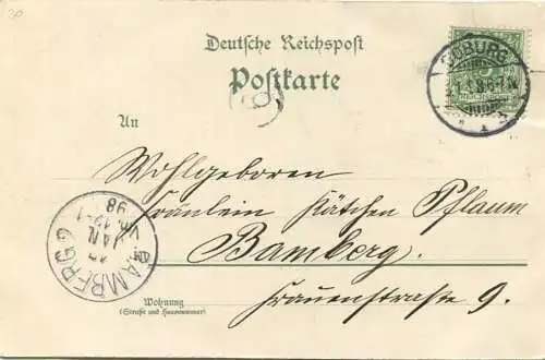 Gruss aus Coburg - Verlag Gebr. Metz Tübingen gel. 1898