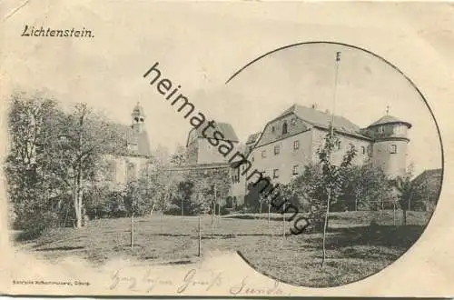 Lichtenstein - Dietz'sche Hofbuchdruckerei Coburg - Bahnpoststempel - gel. 1903