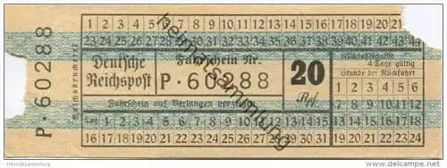 Deutschland - Deutsche Reichspost - Fahrschein 20 Rpf.