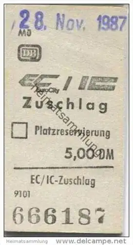 Deutschland - IC Zuschlag - 1987