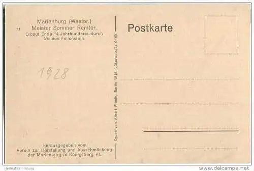Marienburg - Meister Sommer Remter