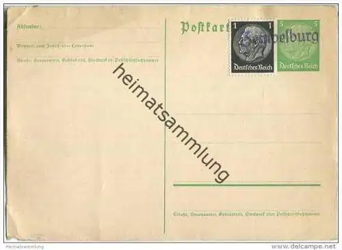 Postkarte - Deutsches Reich mit einzeiligem Stempel Zempelburg