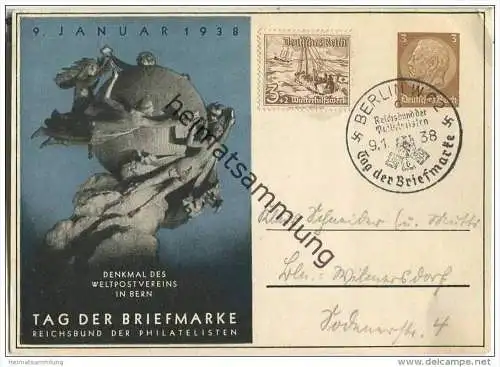 Postkarte - Privatganzsache - Tag der Briefmarke 1938 - Sonderstempel