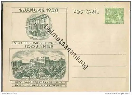 Postkarte Berlin - 100 Jahre Oberpostdirektion