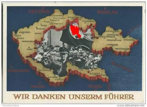 Postkarte - Wir danken unserem Führer - Zum 1. Mai Grossdeutschlands