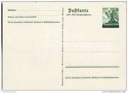 Postkarte - Wir danken unserem Führer - Zum 1. Mai Grossdeutschlands