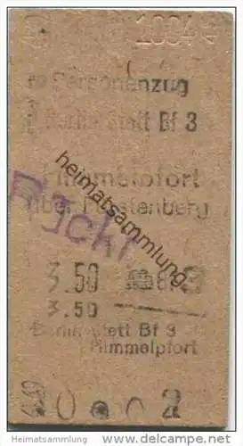 Deutschland - Personenzug - Berlin Stettiner Bf 3 Himmelpfort über Fürstenberg 3. Klasse 1945