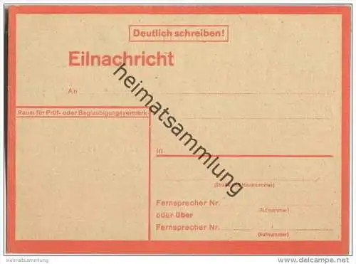 Postkarte - Lebenszeichenkarte - Eilnachricht - 1940er Jahre