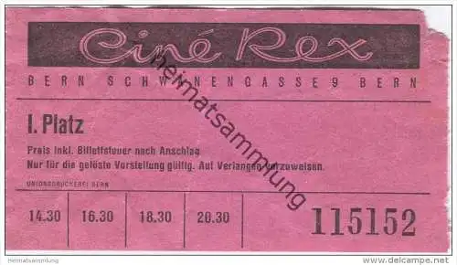Schweiz - Bern - Cine Rex Schwanengasse 9