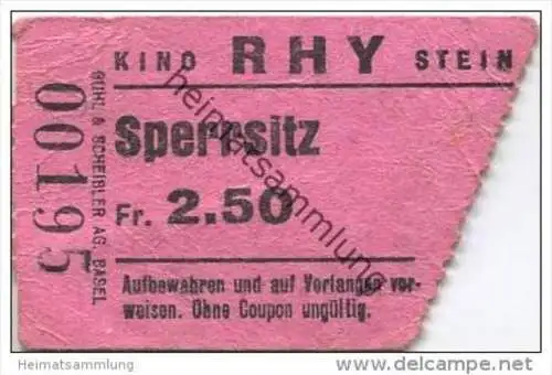 Schweiz - Stein - Kino Rhy - Kinokarte