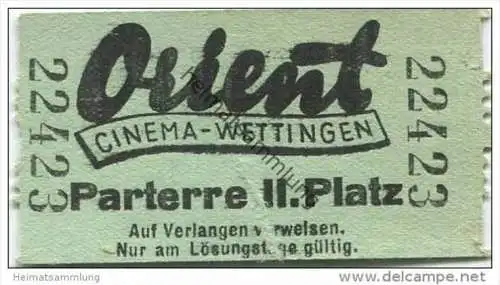 Schweiz - Wettingen - Cinema Orient - Kinokarte