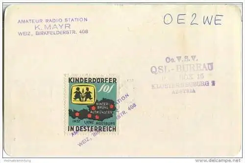 QSL - QTH - Funkkarte - OE6MY - Österreich - Weiz - 1959