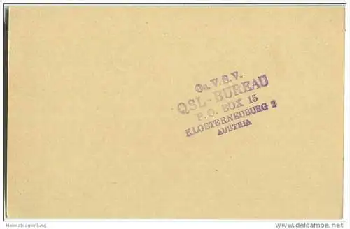 QSL - QTH - Funkkarte - OE4KB - Österreich - Neufeld a/L. Burgenland - 1959