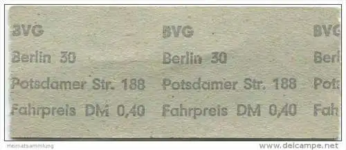 Deutschland - Berlin - BVG U-Bahn - U-Bahn Fahrschein - Nollendorfplatz DM 0,40