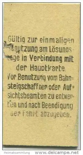 Deutschland - Berlin - Lehnitz 1937 10Rpf. - Zusatzkarte für den Stadt- Ring und Vorortverkehr - Gültig zum Übergang