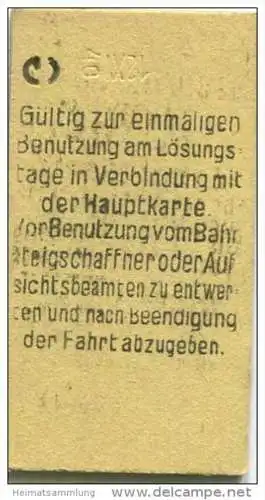 Deutschland - Berlin - Gesundbrunnen 10Rpf. - Zusatzkarte für den Stadt- Ring und Vorortverkehr - Gültig zum Übergan