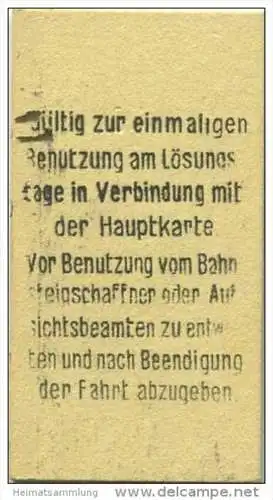 Deutschland - Berlin - Tempelhof 1941 10Rpf. - Zusatzkarte für den Stadt- Ring und Vorortverkehr - Gültig zum Überga