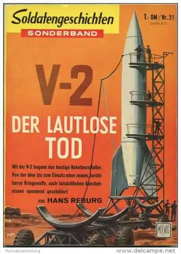 Soldatengeschichten - Sonderband - V-2 der lautlose Tod - Hans Reburg - Moewig-Verlag München - 96 Seiten