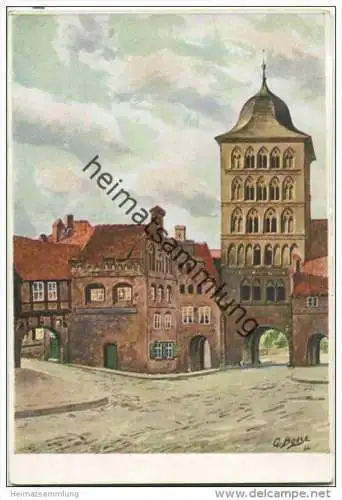 Lübeck - Burgtor - signiert G. Boese