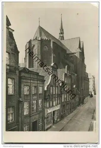 Lübeck - Glockengiesserstrasse - Katharinenkirche - Foto-AK