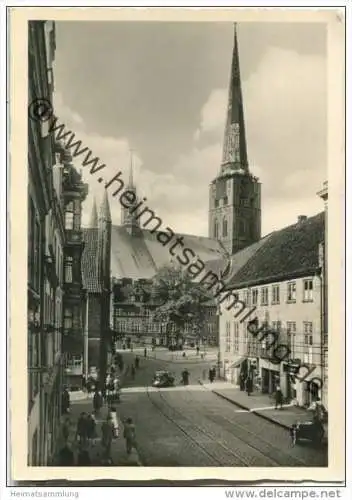 Lübeck - Burgstrasse - St. Jacobi Kirche - Foto-AK