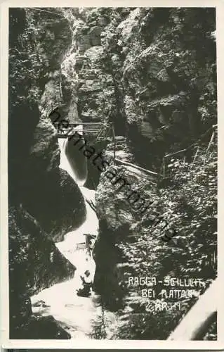 Ragga-Schlucht bei Flattach - Foto-Ansichtskarte 50er Jahre