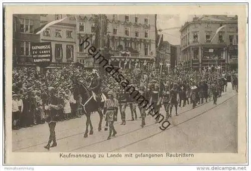 Lübeck - Umzug 700 Jahrfeier Reichsfreiheit Juni 1926 - Kaufmannszug zu Lande mit gefangenen Raubrittern