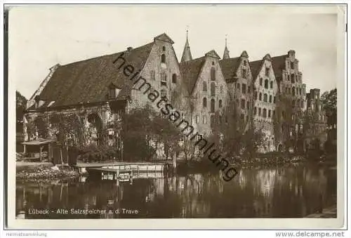 Lübeck - Alte Salzspeicher an der Trave - Foto-AK