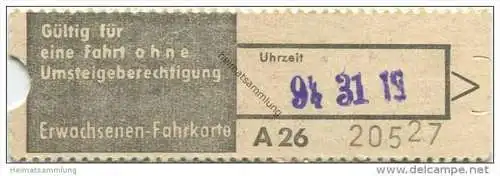 Deutschland - Hannover - Hannoversche Verkehrsbetriebe ÜSTRA AG - Erwachsenen-Fahrkarte