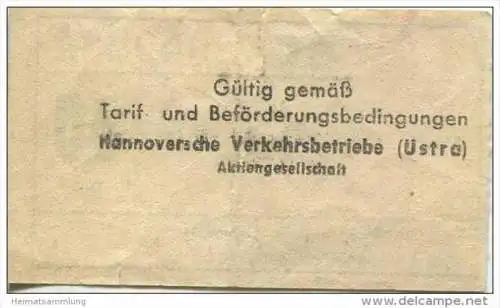 Deutschland - Hannover - Hannoversche Verkehrsbetriebe ÜSTRA AG - Fahrschein 40 Dpf.