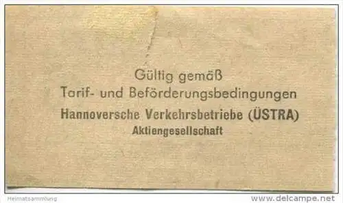 Deutschland - Hannover - Hannoversche Verkehrsbetriebe ÜSTRA AG - Fahrschein 70 Dpf