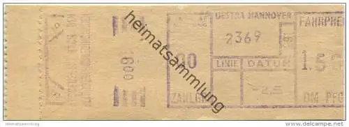 Deutschland - Hannover - UESTRA Hannover - Fahrschein DM 1.50