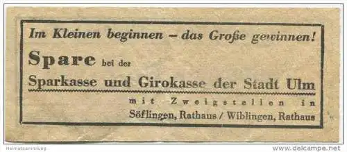 Deutschland - Ulm - Stadtwerke Ulm Strassenbahn - Fahrschein