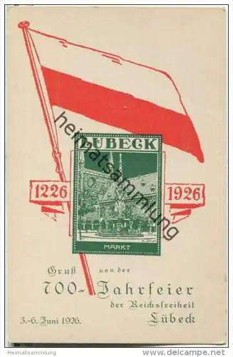 Lübeck - 700 Jahrfeier Reichsfreiheit Juni 1926