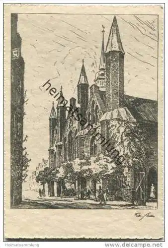 Lübeck - Heilige Geist-Hospital - Zeichnung Wilhelm Schodde