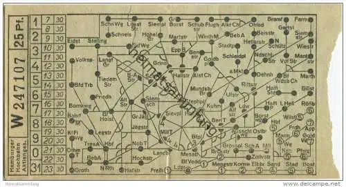Hamburg - Hamburger Hochbahn Aktiengesellschaft - Fahrschein 25Ppf.