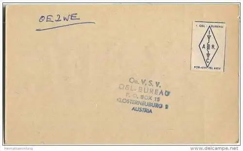 QSL - QTH - Funkkarte - 4X4BR - Israel - Haifa - 1955