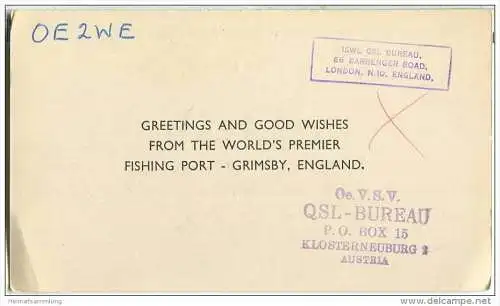 QSL - QTH - Funkkarte - GB3GY - Great Britain - Grimsby - 1958